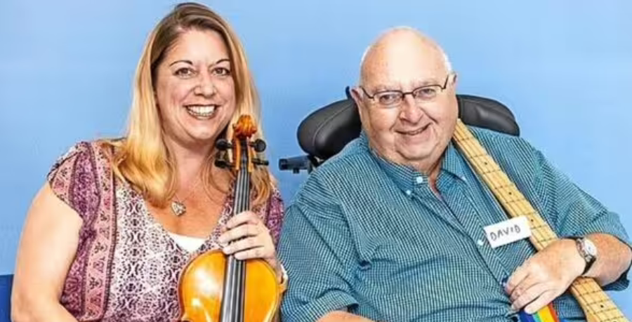 Violinist Sali-Wyn Ryan and David Loft 