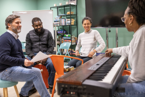 Community participants working alongside RPO musicians