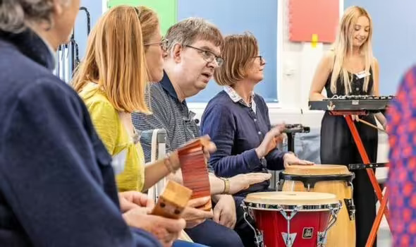 Strokestra holds a group percussion session  (c) Andy Commins