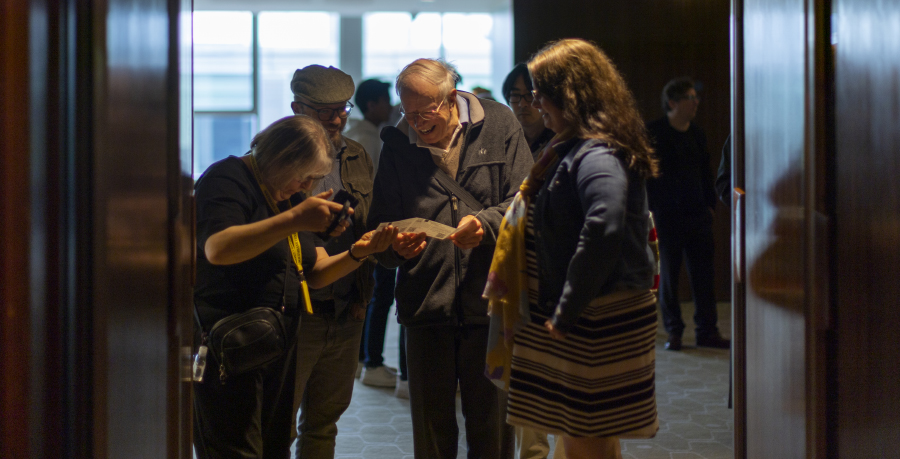 Audience members having their tickets scanned as they enter the Royal Festival Hall