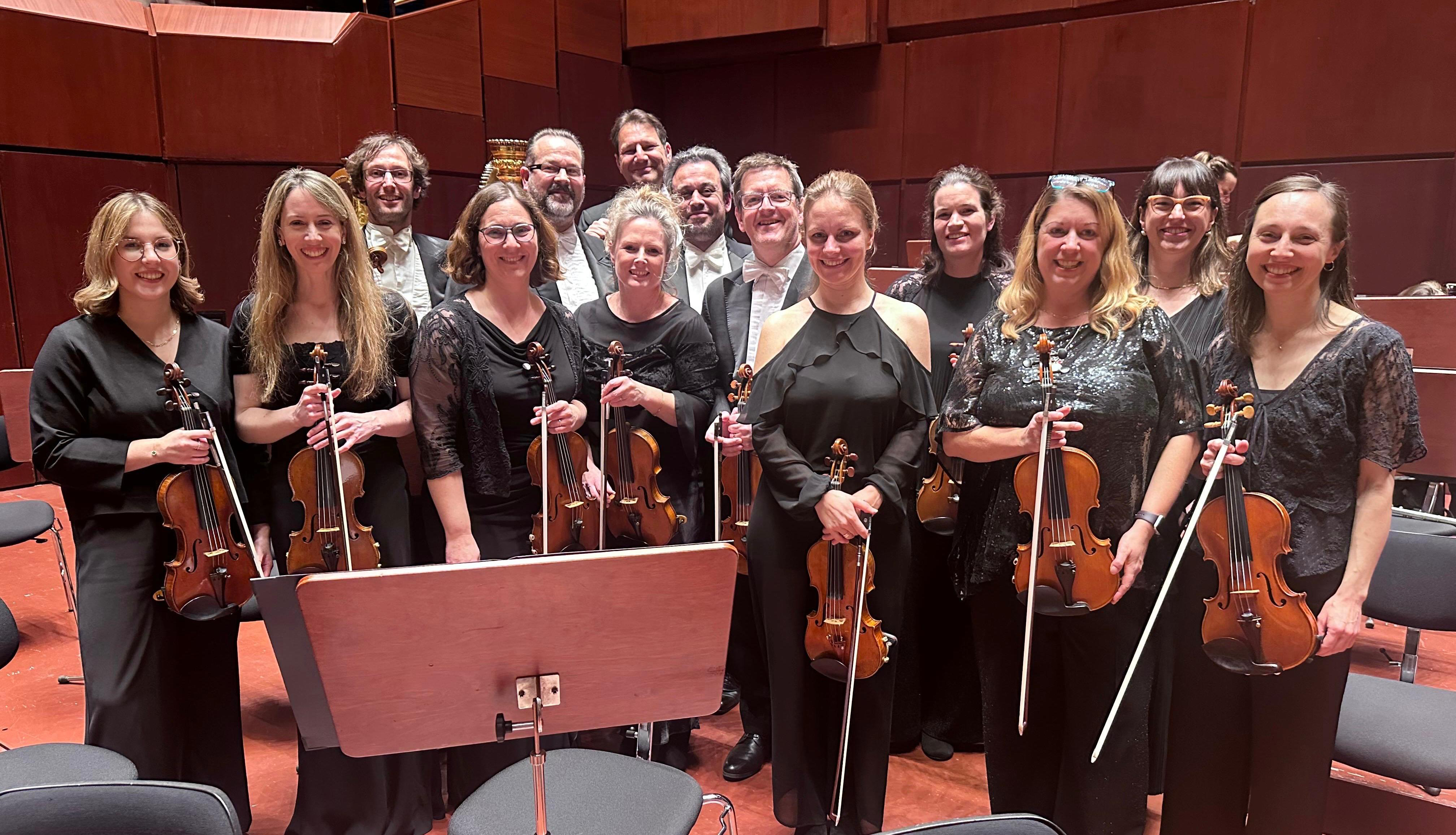 Second Violins with Julia for Bartok Frankfurt